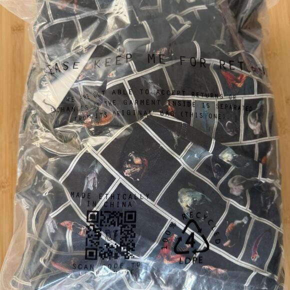 Fashion Brand Company Cute Fish Print Good Girl Linen Dress Small New with Tags - Picture 4 of 4